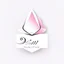 Placeholder: Create a logo with the name Deniz Boutique, inspired by diamond dresses, with the symbol of the dress, baby pink