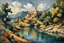 Placeholder: Style Cézanne, luxury, calm beauty, fantasy world, magic, beautiful composition, exquisite detail