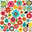 Placeholder: Vintage colourful flower digital paper graphics