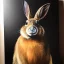 Placeholder: Full body portrait, painting, medium shot lady style of Bill Rabbit