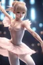 Placeholder: 8k quality realistic image of a beautiful anime girl, doing ballet ,action, up close, 3d