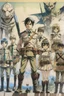 Placeholder: Attack on Titan vintage photo and 104 cadet class Russian girl