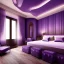 Placeholder: hotel bedroom, modern classic style, lavender colors