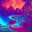 Placeholder: a psychedelic heaven, vibrant color scheme, highly detailed, sharp, romanticism, cinematic, concept art, 4k, 8k, trending on art station, purple and blue tones
