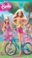 Placeholder: Create a vibrant image cover for a Barbie fun book featuring Barbie and her friends engaged in exciting adventures! Picture Barbie leading her friends on a colorful journey through fantastical landscapes filled with magic, friendship, and endless fun. Include iconic Barbie elements like glamorous outfits, sparkles, and smiles.