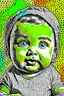 Placeholder: Vintage pop art style of a baby from the torah