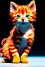 Placeholder: furry orange kitten, Pixar style