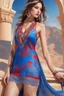 Placeholder: Real full picture of Most beautiful attractive model wearing red-blue splashes full covered lace Chemise having colorful hieroglyphic detailed writings, high resolution, 8k,, WLOP , mockup, earrings, , necklace, sunshine , ultra hd, realistic, vivid colors, highly detailed, UHD drawing, pen and ink, perfect composition, beautiful detailed intricate insanely detailed octane render trending on artstation, 8k artistic photography, photorealistic concept art, soft natural volumetric cinematic