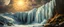 Placeholder: master oil painting by Rembrandt,ice ountain of air water angels singing, display of god rays over blessed earth