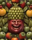 Placeholder: Naturaleza muerta frutas, Fernando Botero style, digital art, colores contrastes, hiperdetallado, 8k