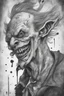 Placeholder: A portrait of a zombie clown in manga style