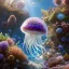 Placeholder: pixar style, volumetric summer garden environment and background, realistic painting of a jellyfish, looking excited, detailed digital painting, extreme dense and fine fur, anime, ornate, colour-washed colors, elegant, small minutiae, tiny features, particulars, centered, smooth, sharp focus, renderman gofur render, 8k, uhd, detailed eyes, realistic shaded volumetric lighting, sunlight caustics, backlight, centered camera view