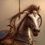 Placeholder: a carousel horse with bar, 1800s, chiaroscuro lighting , 8k UHD, beautiful, realistic, matte painting, centered, illustration, muted colors,renaissance, artwork, high-quality, rocco, greg rutowski, howard lyon, brian froud, anne stokes