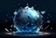 Placeholder: Vector. Illustration. realistic, Digital painting. hail stones, pane of broken glass
