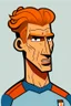 Placeholder: Virgil van Dyck Dutch soccer player 2d cartoon