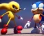 Placeholder: dr robotnik vs sonic electric fight, unreal engine 5