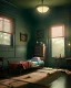 Placeholder: Room scene with alligator sleeping, Wes Anderson styler, concept art, smooth, unreal engine 5, god lights, ray tracing, RTX, lumen lighting, ultra detail, volumetric lighting, 3d.