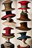 Placeholder: A variety of unusual hats from the 16th century