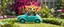 Placeholder: totally symmetric fluffy gremlin slug nice cheerleader puppet in plastic car in garden doing her thing full body portrait T-pose