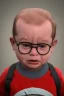 Placeholder: George costanza toddler, angry, full body, bokeh, New York, hyper realistic