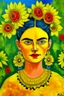 Placeholder: mexican cote d'azur woman yellow mexican frida kalho