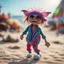 Placeholder: outline, knitted hairy pimp groove funk fairy gremlin hippie in running inside big thread mill on beach ,bokeh like f/0.8, tilt-shift lens 8k, high detail, smooth render, down-light, unreal engine