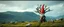 Placeholder: money coin tree in Scotland with a Scottish gnome oracle under. in the style of fallout 4
