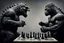 Placeholder: a Godzilla and king kong playing a game of chess