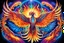 Placeholder: STICKER Vector Hivenly Phoenix ,Angel Psychedelic Surreal DMT Dimension with vibrant and kaleidoscopic visuals, otherworldly landscapes, intricate geometric patterns, ethereal beings, cosmic energy, glowing fractals, immersive depth of field, cinematic lighting, masterful digital painting by Alex Grey and Android Jones, 8k resolution,