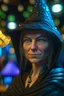 Placeholder: portrait ninja witch at narcissist bingo, photo-realistic, shot on Hasselblad h6d-400c, zeiss prime lens, bokeh like f/0.8, tilt-shift lens 8k, high detail, smooth render, down-light, unreal engine 5, cinema 4d, HDR