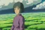 Placeholder: A haunting portrait of Yui in her oxygen farming gear, standing in the middle of her dying biodome. The dome's once vibrant green hues are fading into a somber brown, reflecting the ominous Alberta forest fires in the backdrop.