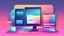 Placeholder: Gradient website hosting illustration