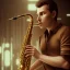 Placeholder: portrait of peter dobson playing saxophone, blade runner, low key lighting, volumetric light, digital art, highly detailed, fine detail, intricate, ornate, complex, octane render, unreal engine, photorealistic