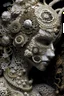 Placeholder: A snake face voidcore shamanism filigree lace embossed sea shell and creatures ornate costume, adorned gothica decadent sea creatures, sea horse. Shell coralls headdress and ribbed with coralls flower and seapearls costume organic bio spinal ribbed detail of under water gothica floral sea shell embossed extremely detailed voidcore shamanism style maximálist hyperrealistic uder water sea concept árt portrait