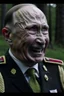 Placeholder: 4k full détails. Photo with 2 caractères. Vladimir poutine russian leader crying. Ghost of Adolf hitler in german uniform laughing.