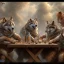 Placeholder: Wolf Pack sit at Table