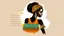 Placeholder: Logo, design, African woman, oil painting, graphic, drawing, white background, cartoonthe