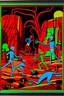 Placeholder: STICK MAN CAVE PAINTING in the style of Hiroshi Nagai
