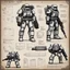 Placeholder: ConceptSheet blueprint [illustration by by Kevin Eastman and Peter Laird] Bounty Unit Loadout Concept
