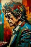 Placeholder: Michelangelo style, Bob Dylan paints his masterpiece,