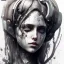 Placeholder: Singer Danish MØ face, Style cyberpunk, watercolor illustration by <agnes cecile> <John Kenn Mortensen> <Yoji Shinkawa>,