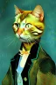 Placeholder: Portrait of a cat by Van Gogh