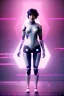 Placeholder: portrait, Asian cyborg woman, ghost in the shell style :: symmetry photography, cyberpunk style, pink hair, makeup, long line eye, light iris, :: black samurai armor, japanese traditional pattern, wires and circuits, pink, white, black :: cinematic, Ultra realistic, dark scene, soft color, highly detailed, unreal engine 5, RTX, ultra detail, 3d, finely drawn, high definition.