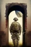 Placeholder: gateway to your dreams the back of an american soldier