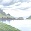 Placeholder: Norway, lofoten colored pencil drawing, realistic, serene, landscape, detailed