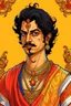 Placeholder: Portrait of Indian kingdom Shantanu as a marvel comic illustration, indian vedic dressing