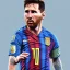 Placeholder: portrait lionel Messi dress argentina national team shirt, warrior, 8k, realistic, highly detailed, 8k, intricate