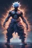 Placeholder: ultra instinct super saiyan Kanye West , Full body, night sky, rain, hyperdetailed , luminism, art by Carne Griffiths and Wadim Kashin concept art, 4k resolution, fractal isometrics details bioluminescens , 3d render, octane render, intricately detailed , cinematic, trending on arts tation Isometric Centered hype reallistic cover photo awesome full color, hand drawn , gritty , intricate, hit definition