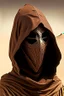 Placeholder: wizard mask brown robe hood desert armor