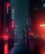 Placeholder: 3D, beautiful, light reflecting, empty city, midnight, rainy night, neon, cyberpunk,